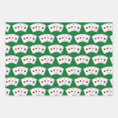 Cooles Kartenmuster Party Geschenkpapier Set (Vorderseite)