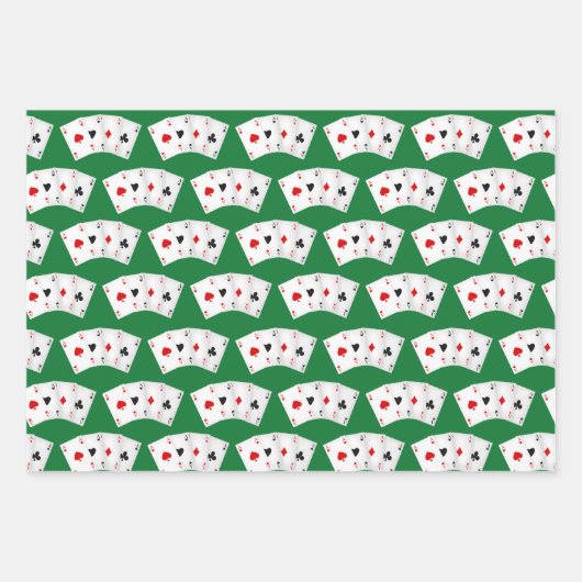 Cooles Kartenmuster Party Geschenkpapier Set (Vorderseite)