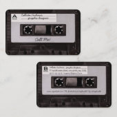 Cooles Kassette-Tape-Mischband für den Retro 80 Visitenkarte (Vorne/Hinten)