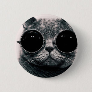 cooles Katze kool kat mit Schatten Button