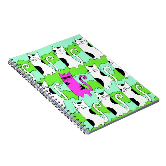 Cooles Katzen-Entwurfs-Notizbuch Notizblock (Rechte Seite)