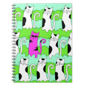 Cooles Katzen-Entwurfs-Notizbuch Notizblock (Vorderseite)