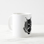 Cooles Katzenbild Kaffeetasse (Vorderseite Links)