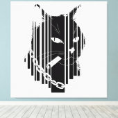 Cooles Katzenbild Leinwanddruck (Insitu (Holzboden))