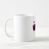 Cooles Katzengesicht mit rosa Sonnenbrille Niedlic Kaffeetasse (Links)