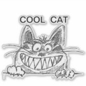 Cooles Katzenposter Aufkleber (Vorderseite)