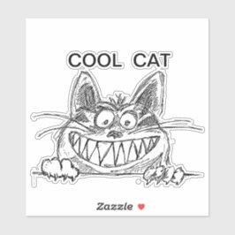 Cooles Katzenposter Aufkleber