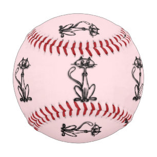 Cooles Katzenrosa Baseball