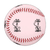 Cooles Katzenrosa Baseball (Vorderseite Links)
