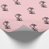 Cooles Katzenrosa Geschenkpapier (Ecke)