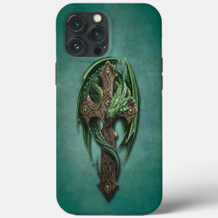 Cooles keltisches Stammeskreuz-Drachen-Tattoo-Art- iPhone 13 Pro Max Hülle