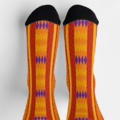 Cooles Kente Stripe-Design Socken (Oben)
