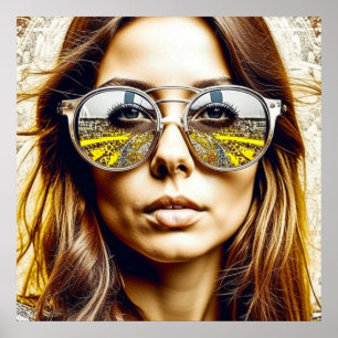 Cooles Kick mit Blick auf das Festival Poster