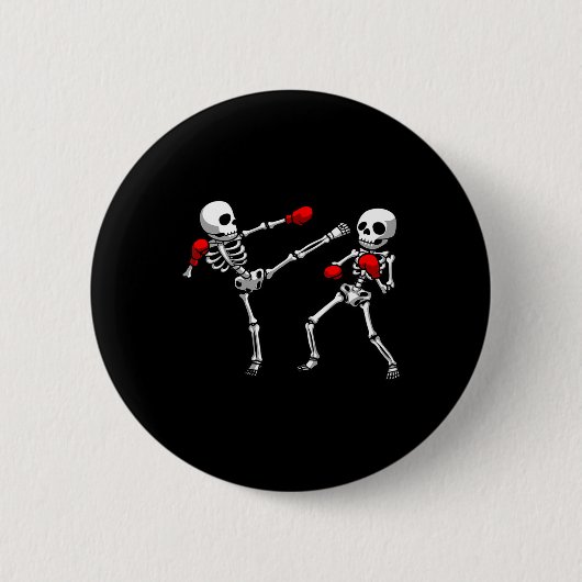 Cooles Kickboxdesign für Männer - Kickboxer Box Button (Vorderseite)
