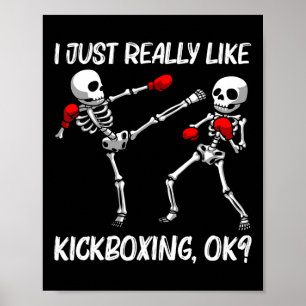 Cooles Kickboxen-Design für Männer Frauen Kickbox  Poster