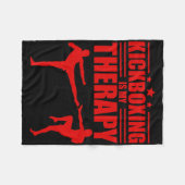 Cooles Kickboxen für Männer Frauen Kickboxer Worko Fleecedecke (Vorderseite (Horizontal))