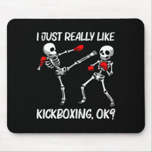 Cooles Kickboxing-Design für Männer Frauen Kickbox Mousepad