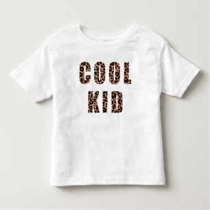 Cooles Kid-Matching im Leopard-Druckmuster Kleinkind T-shirt