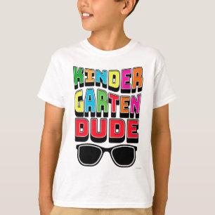 Cooles Kindergarten-Typ-Design farbenfrohe Schulst T-Shirt