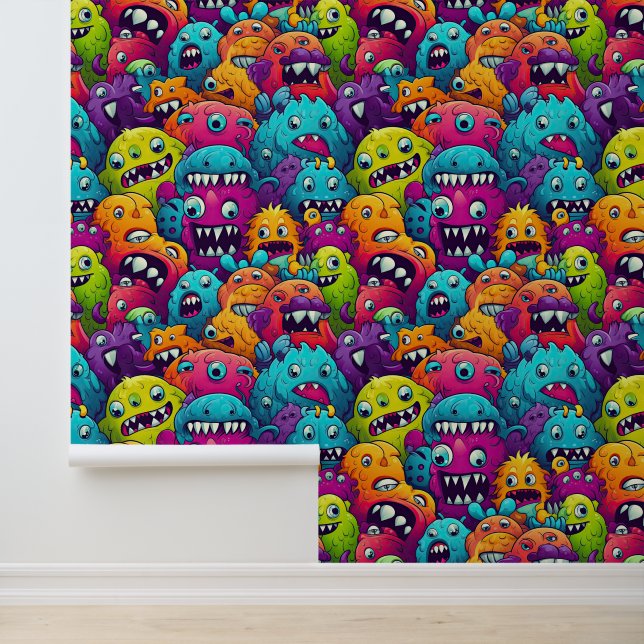 Cooles Kindermonster unisex Tapete (Anwendung)
