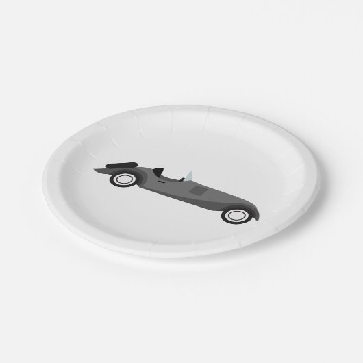 Cooles klassisches Auto Pappteller (Schrägansicht)