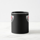 Cooles klassisches Funny Skeleton Handherz - Valen Tasse (Zentrum)