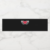 Cooles klassisches Funny Skeleton Handherz - Valen Wasserflaschenetikett (Einzelnes Label)