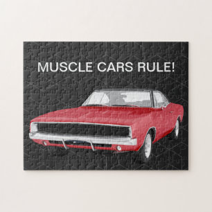 Cooles klassisches Männer-Muscle-Car Puzzle