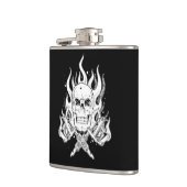 Cooles klassisches Schwarz-weißes Flachmann (Links)