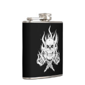 Cooles klassisches Schwarz-weißes Flachmann (Rechts)