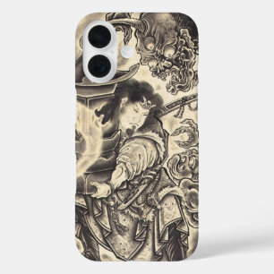 Cooles klassisches Vintage-Japanischer-Dämon-Tatto iPhone 16 Hülle