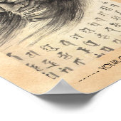 Cooles klassisches Vintages japanisches Dämon-Kopf Poster (Ecke)