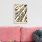 Cooles klassisches Vintages japanisches Dämon-Täto Leinwanddruck (Insitu (Wohnzimmer))