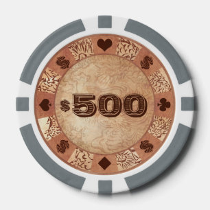 Cooles klassisches Vintages japanisches Dämon-Täto Pokerchips