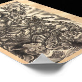 Cooles klassisches Vintages japanisches Dämon-Täto Poster (Ecke)