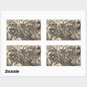 Cooles klassisches Vintages japanisches Dämon-Täto Rechteckiger Aufkleber (Blatt)