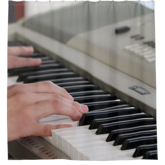 Cooles Klavier Duschvorhang (Vorderseite)