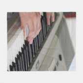 Cooles Klavier Fleecedecke (Vorderseite (Horizontal))