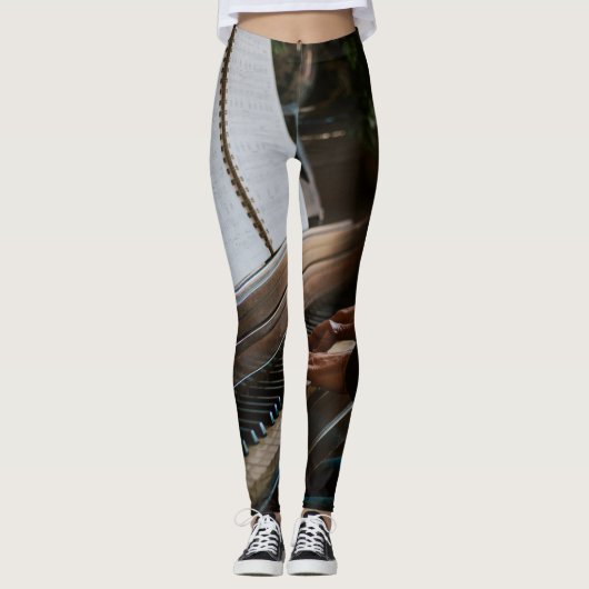 Cooles Klavier Leggings (Vorderseite)
