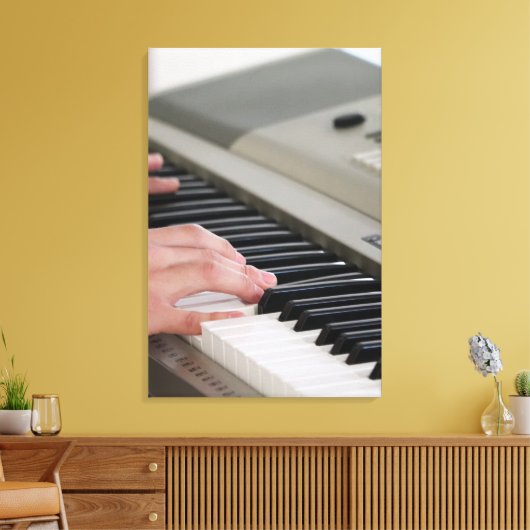 Cooles Klavier Leinwanddruck (Insitu (Wohnzimmer))