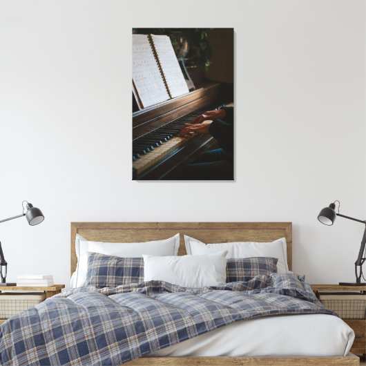 Cooles Klavier Leinwanddruck (Insitu (Schlafzimmer))