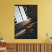 Cooles Klavier Leinwanddruck (Insitu (Wohnzimmer))