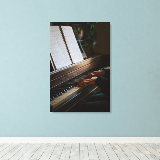 Cooles Klavier Leinwanddruck (Insitu (Holzboden))