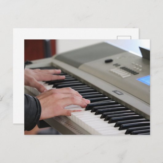 Cooles Klavier Postkarte (Vorne/Hinten)