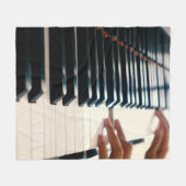 Cooles Klavierdesign Fleecedecke (Vorderseite (Horizontal))