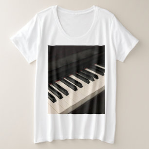 Cooles Klavierdesign Große Größe T-Shirt