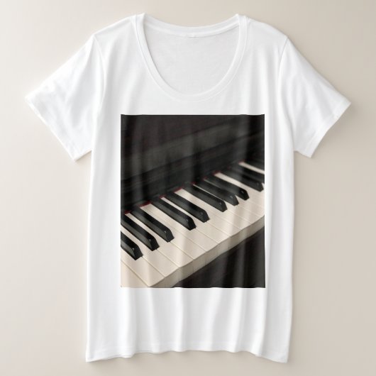 Cooles Klavierdesign Große Größe T-Shirt (Design vorne)