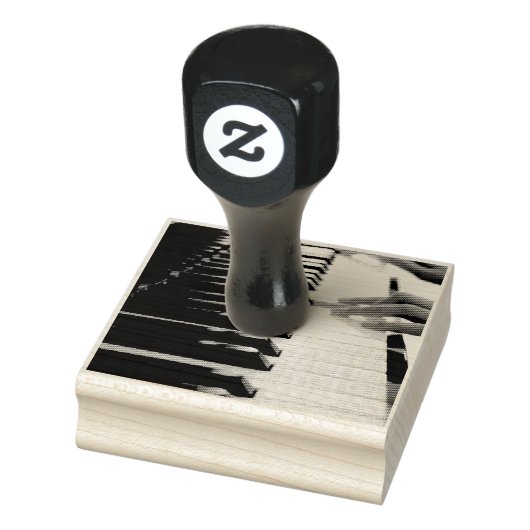 Cooles Klavierdesign Gummistempel (Stempel)