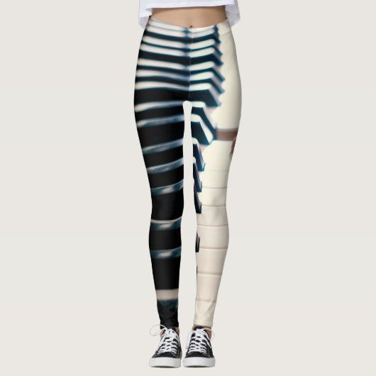 Cooles Klavierdesign Leggings (Vorderseite)