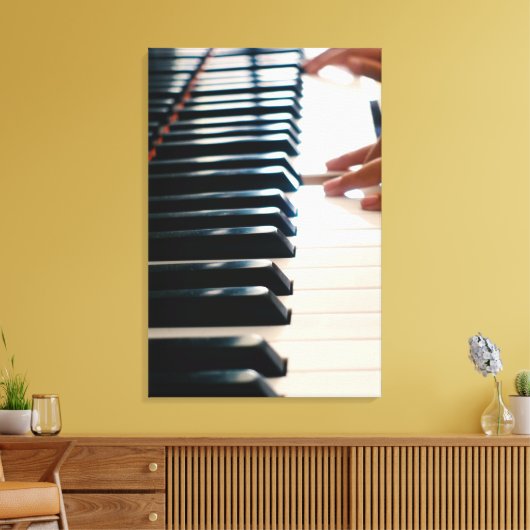 Cooles Klavierdesign Leinwanddruck (Insitu (Wohnzimmer))